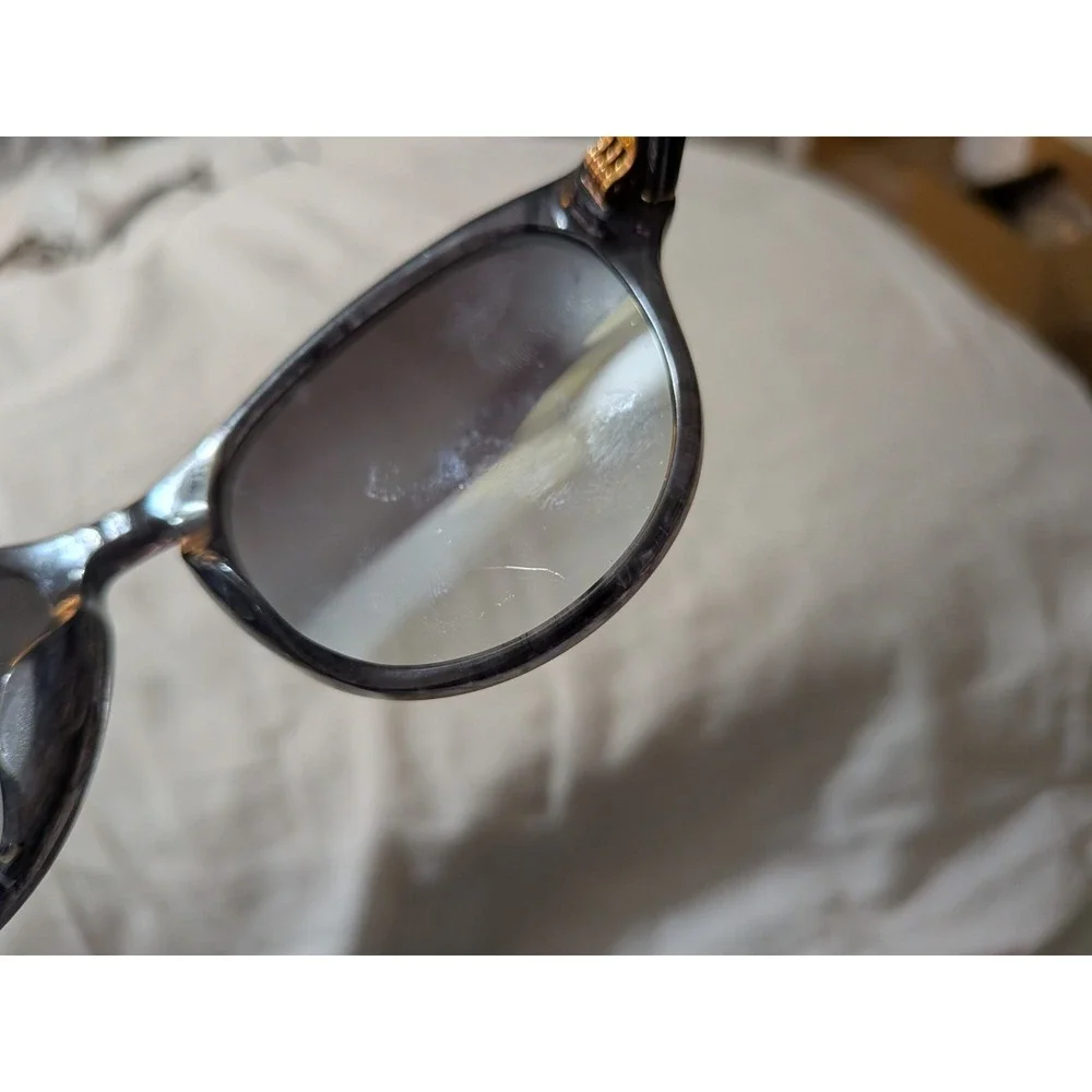 DOLCE & GABBANA ITALY DG3251 8g 52[]20 140 BLACK GRAY GRADIENT ROUND SUNGLASSES